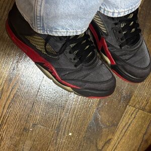 Jordan Black and Red Sneakers